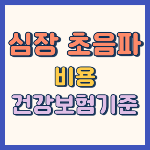 심장 초음파 비용 건강보험 급여기준 썸네일