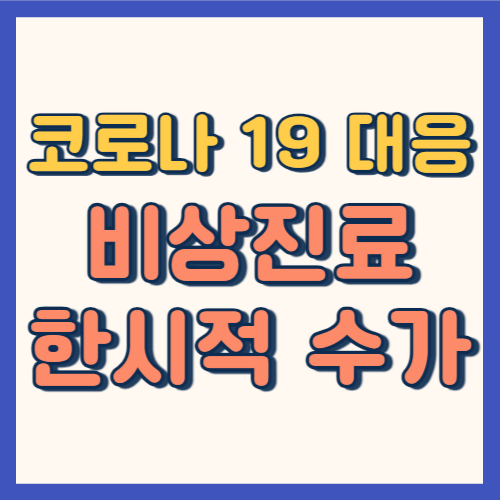 코로나19 대응 비상진료 한시적 수가